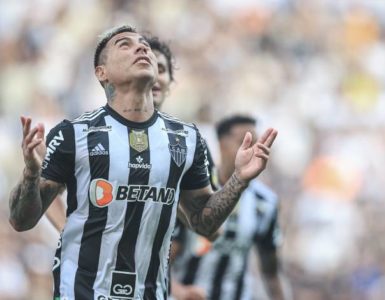 Vargas comemora gol do Galo contra o Corinthians (Divulgação)